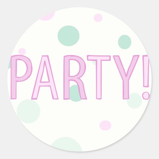 Polka Dot Party Sticker