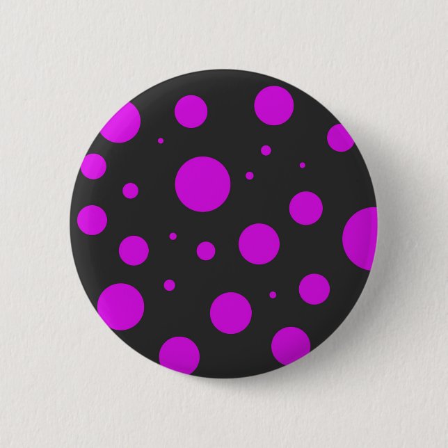 Polka dot pattern 6 cm round badge (Front)