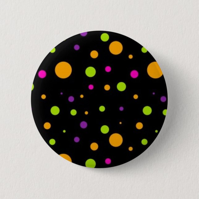 Polka dot pattern 6 cm round badge (Front)