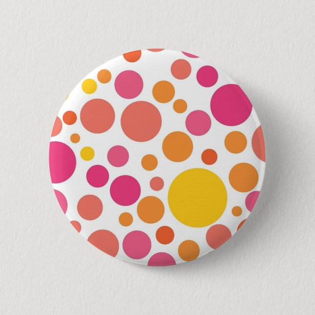 Polka dot pattern 6 cm round badge (Front)