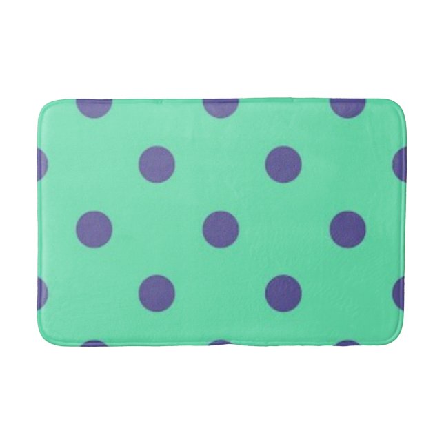 Polka dot pattern bath mat (Front)