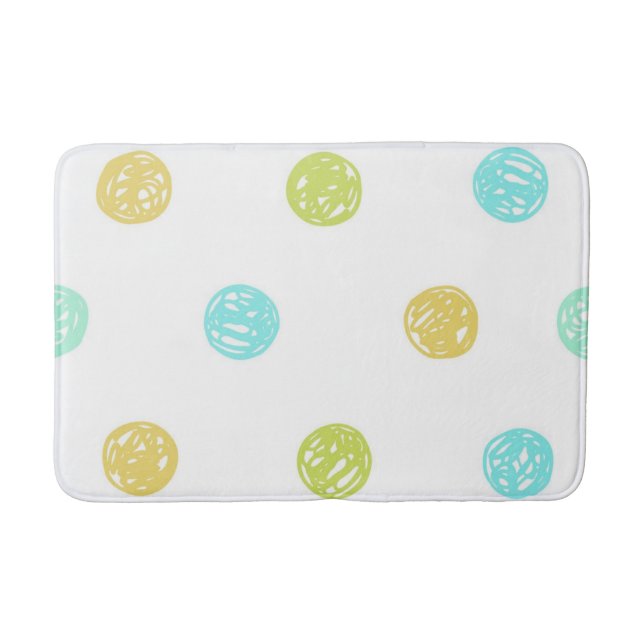 Polka dot pattern bath mat (Front)