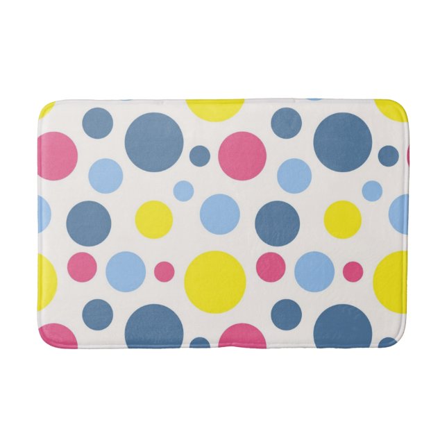 Polka dot pattern bath mat (Front)
