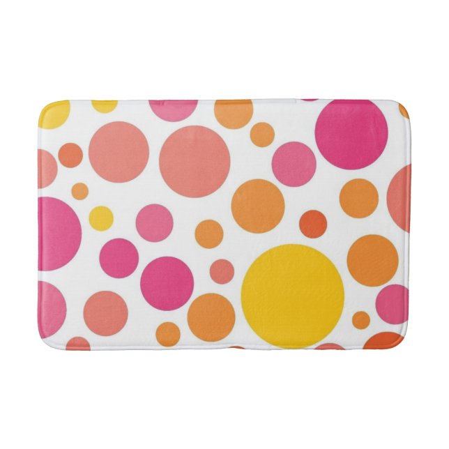 Polka dot pattern bath mat (Front)