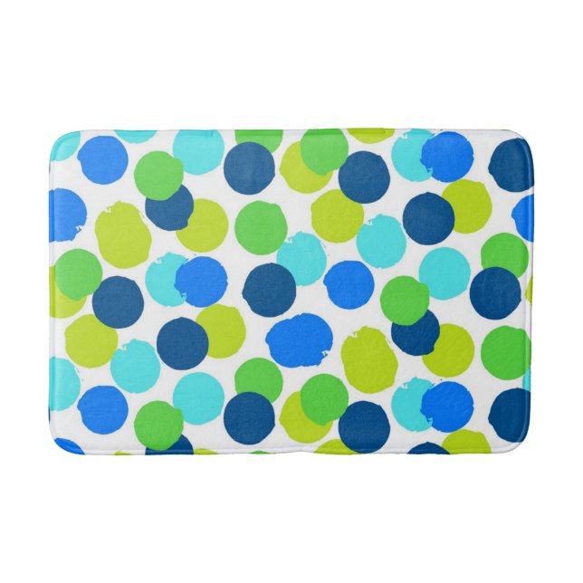 Polka dot pattern bath mat (Front)