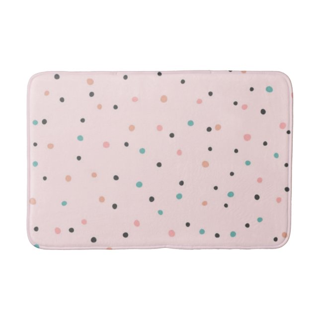 Polka dot pattern bath mat (Front)