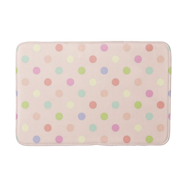 Polka dot pattern bath mat (Front)