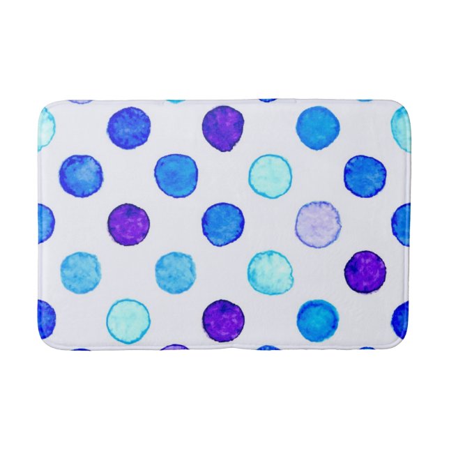 Polka dot pattern bath mat (Front)