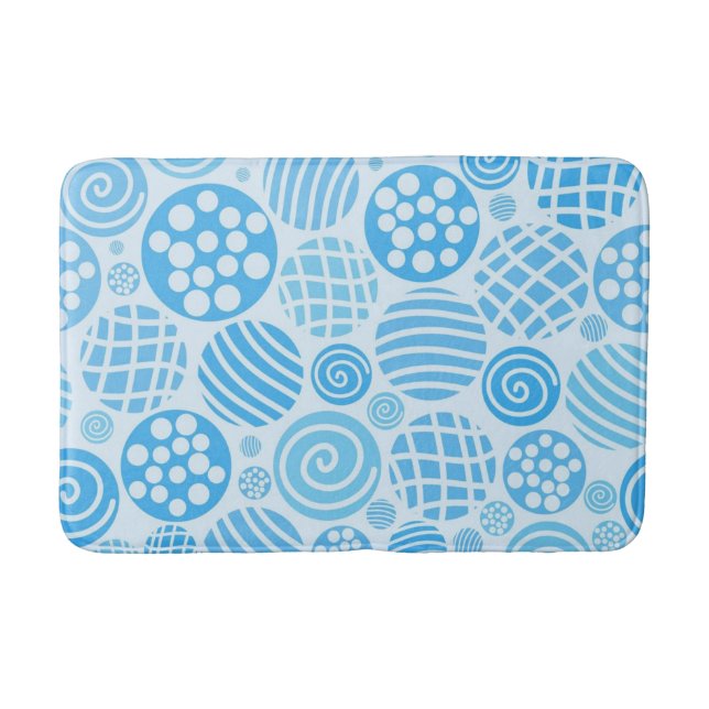 Polka dot pattern bath mat (Front)