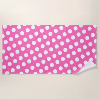 Polka dot pattern beach towel