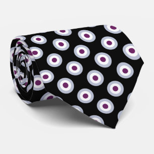 Polka Dot Pattern - Blue Violet Black White Tie
