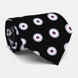 Polka Dot Pattern - Blue Violet Grey White Black Tie