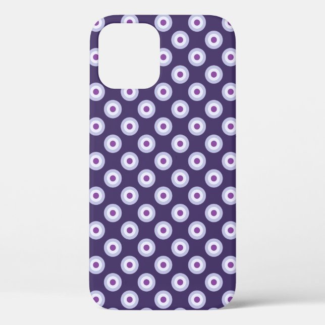 Polka Dot Pattern - Blue Violet Purple Lavender Case-Mate iPhone Case (Back)