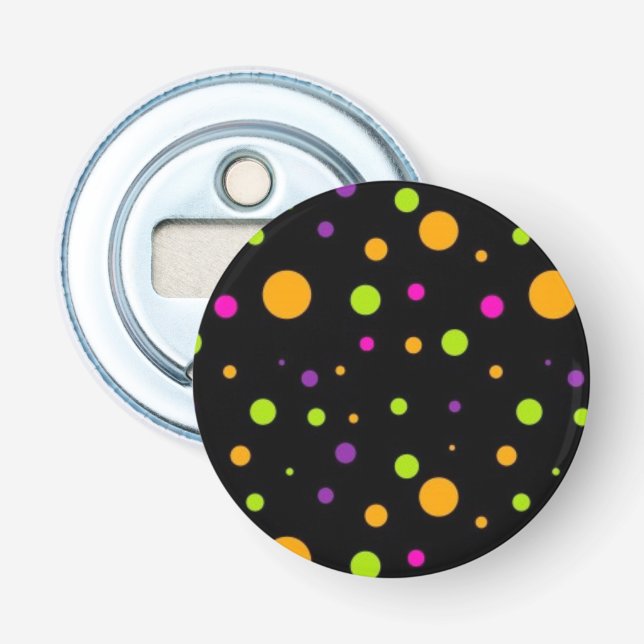 Polka dot pattern bottle opener (Front)