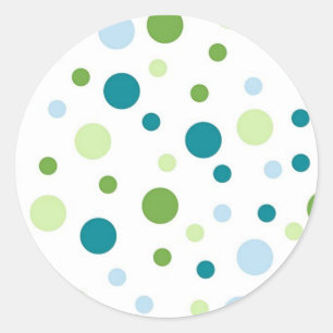 Polka dot pattern classic round sticker