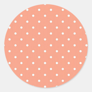 Polka dot pattern classic round sticker
