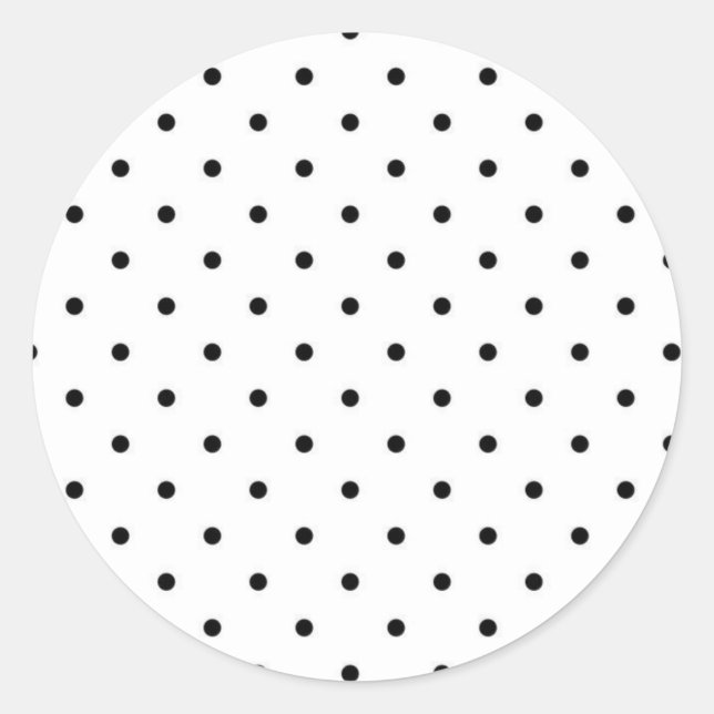 Polka dot pattern classic round sticker (Front)