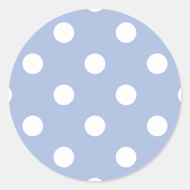 Polka dot pattern classic round sticker (Front)