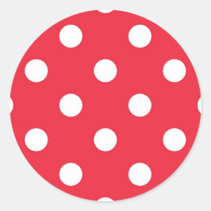 Polka dot pattern classic round sticker