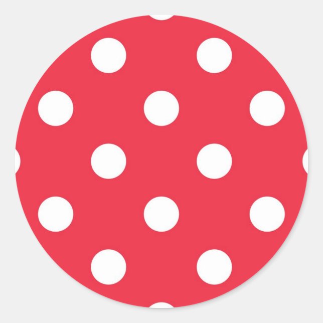 Polka dot pattern classic round sticker (Front)