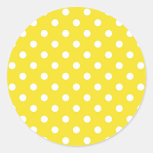 Polka dot pattern classic round sticker