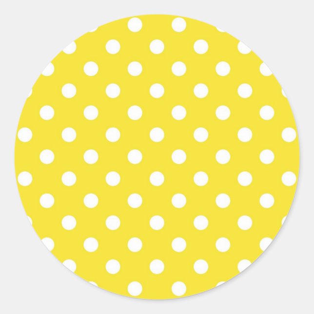 Polka dot pattern classic round sticker (Front)