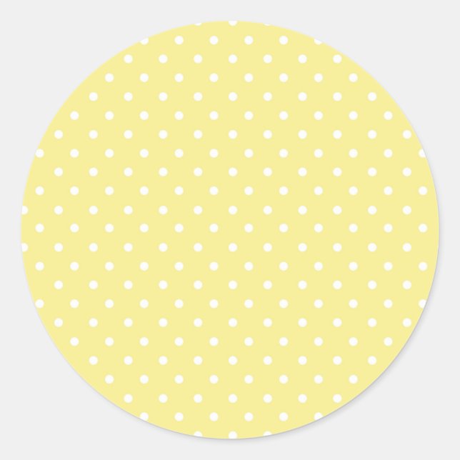 Polka dot pattern classic round sticker (Front)