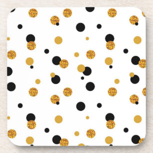 Polka dot pattern coaster