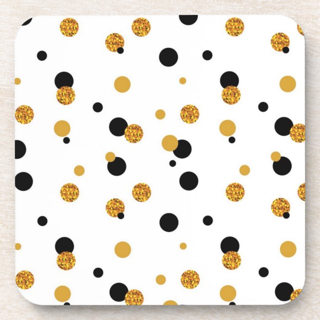 Polka dot pattern coaster (Front)