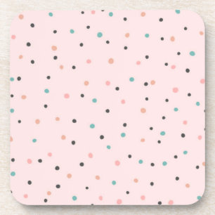 Polka dot pattern coaster