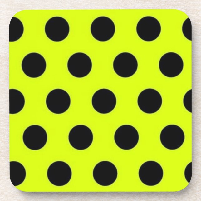 Polka dot pattern coaster (Front)