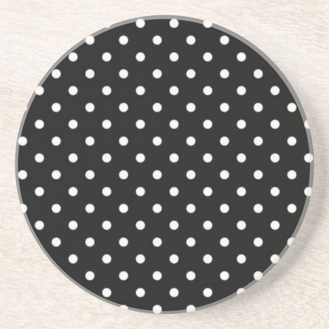 Polka dot pattern coaster (Front)