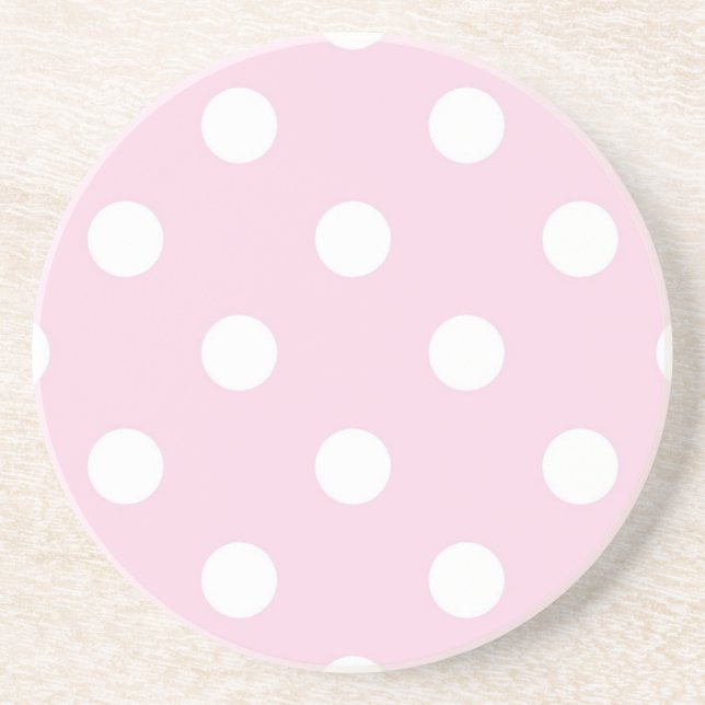 Polka dot pattern coaster (Front)