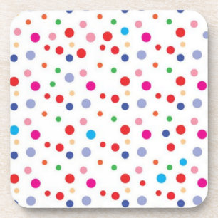 Polka dot pattern coaster