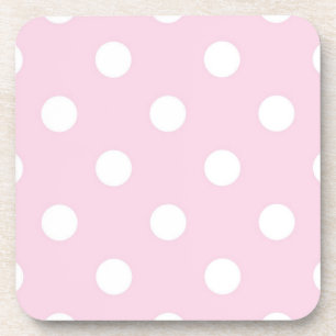 Polka dot pattern coaster
