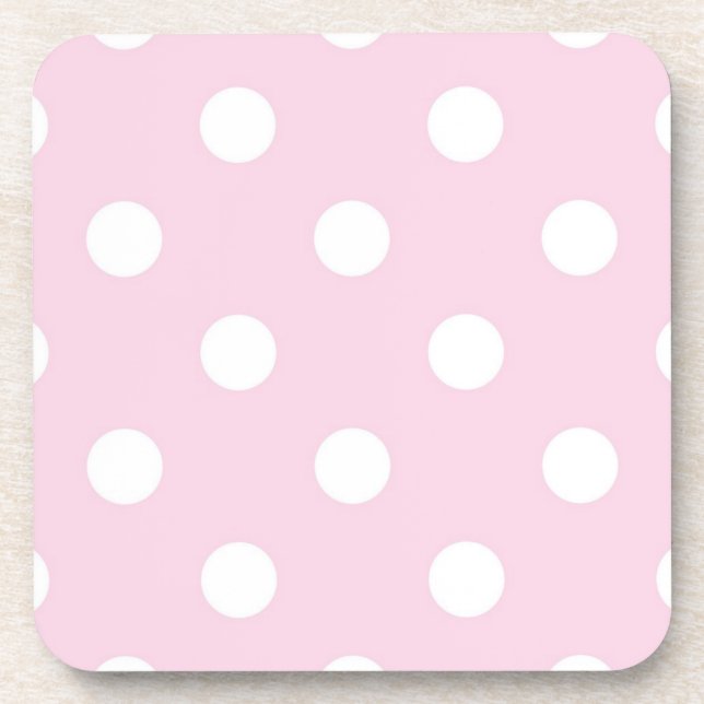 Polka dot pattern coaster (Front)