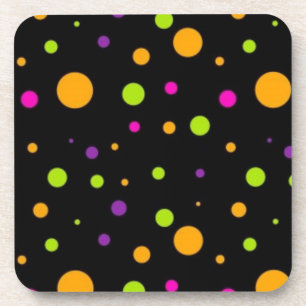 Polka dot pattern coaster
