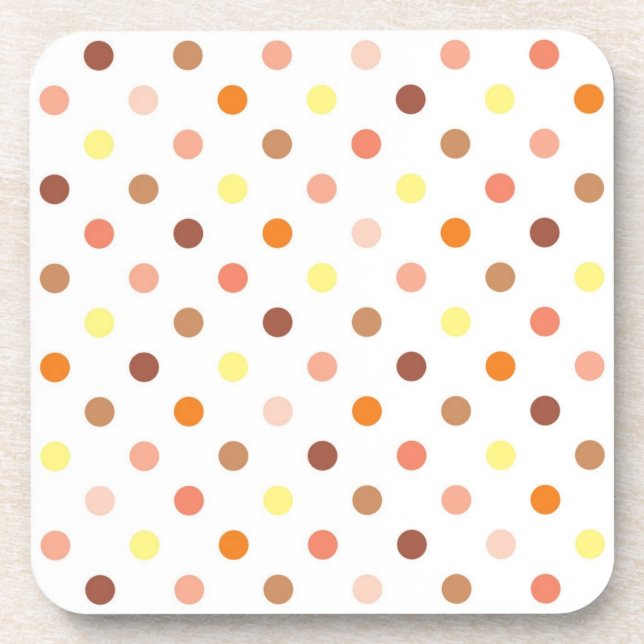 Polka dot pattern coaster (Front)