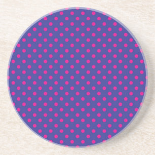 Polka dot pattern coaster