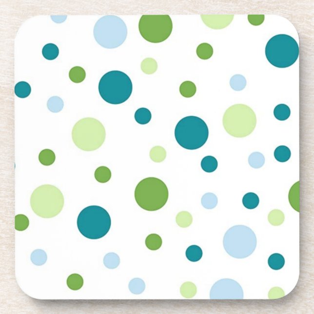 Polka dot pattern coaster (Front)