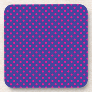 Polka dot pattern coaster
