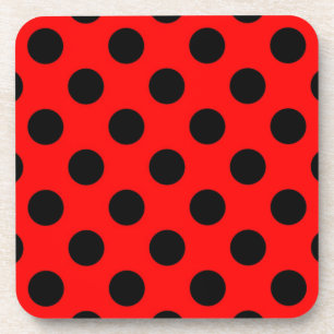 Polka dot pattern coaster