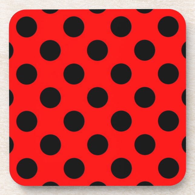 Polka dot pattern coaster (Front)