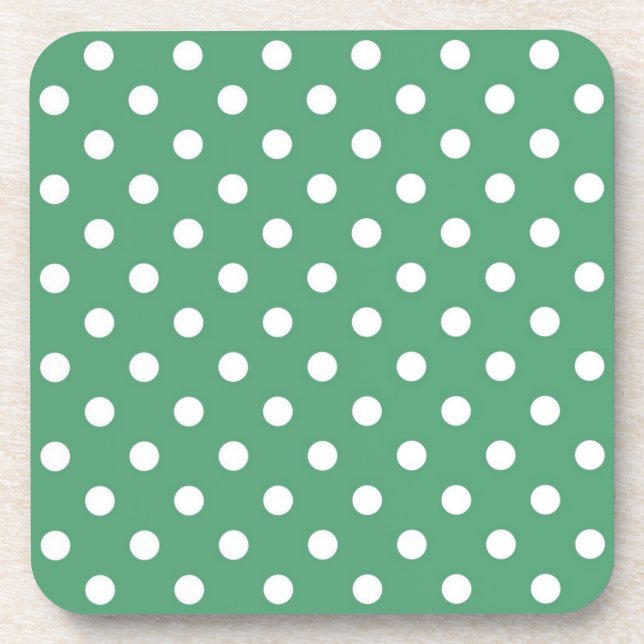 Polka dot pattern coaster (Front)