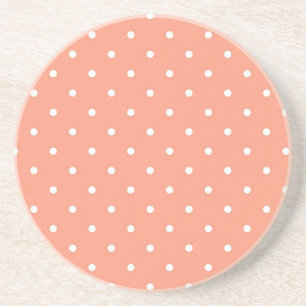 Polka dot pattern coaster