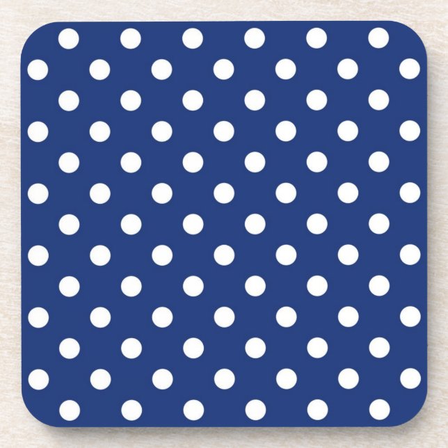 Polka dot pattern coaster (Front)