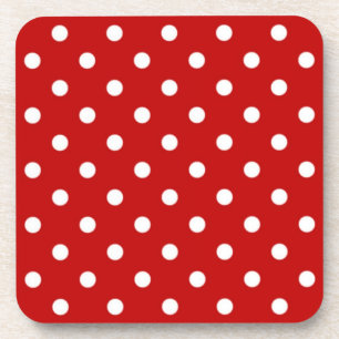 Polka dot pattern coaster