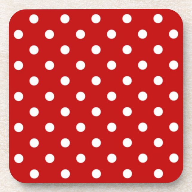 Polka dot pattern coaster (Front)