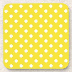Polka dot pattern coaster