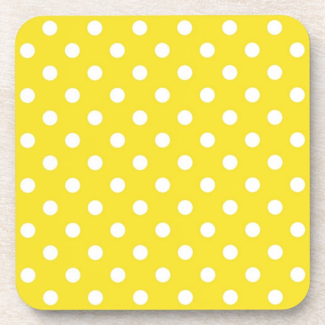 Polka dot pattern coaster (Front)